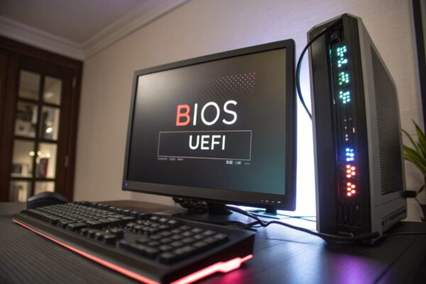 PC zeigt kein Bild: BIOS und POST überprüfen BIOS-Startbildschirm mit POST-Informationen auf einem PC-Monitor