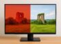 Farbstich am Monitor im direkten Vergleich mit neutraler Farbdarstellung