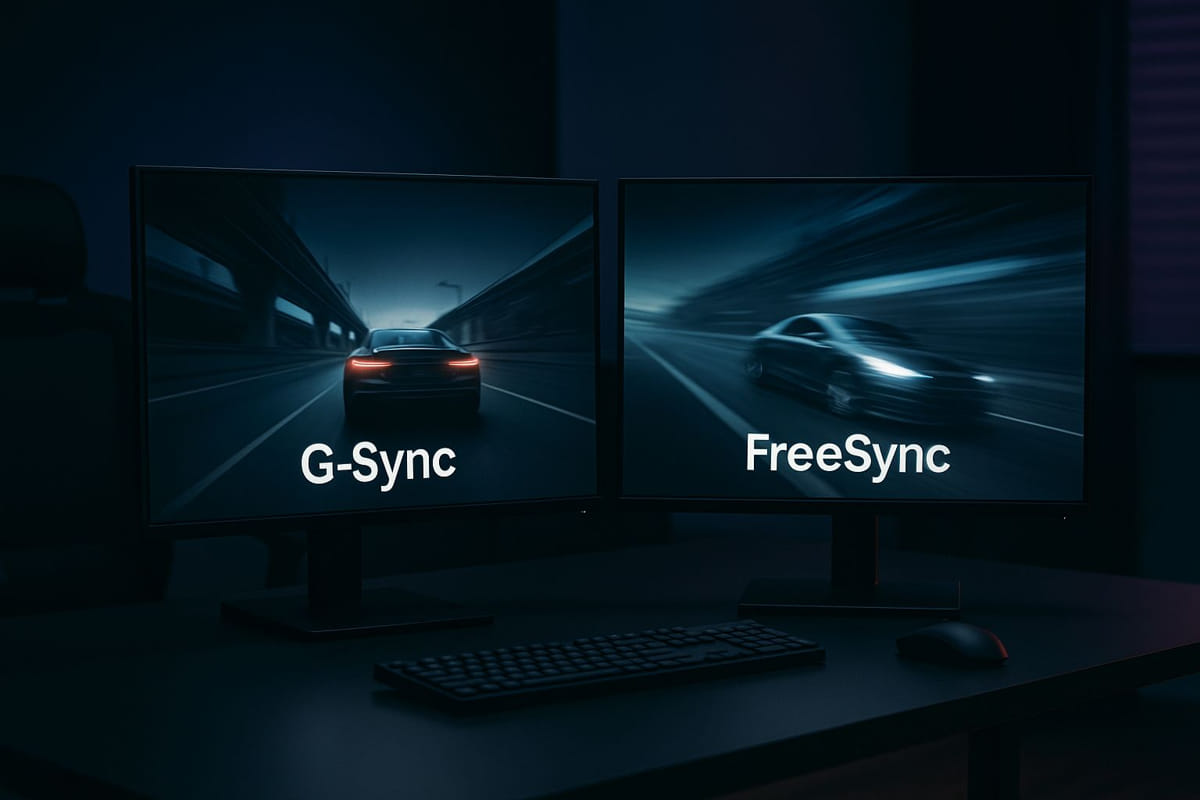 G-Sync vs. FreeSync im direkten Vergleich auf zwei Monitoren