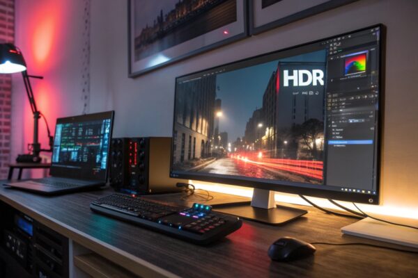 HDR-Monitor mit starkem Kontrast und hoher Helligkeit für Videobearbeitung HDR-Monitor mit hohem Kontrast und Helligkeit für Monitore für Videobearbeitung