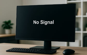 Kein Signal am Monitor – typische Anzeichen auf einem schwarzen Bildschirm