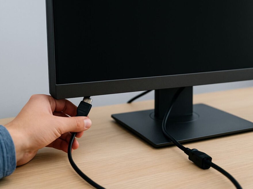 Schwarzer Bildschirm: Ursachen und Lösungen bei eingeschaltetem Monitor 1 Schwarzer Bildschirm – Kabel, Anschlüsse und Stromversorgung überprüfen